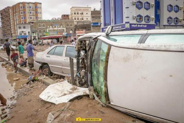 شاهين يصل اليمن .. شاهد حجم الدمار الذي لحق بمدينة المكلا 